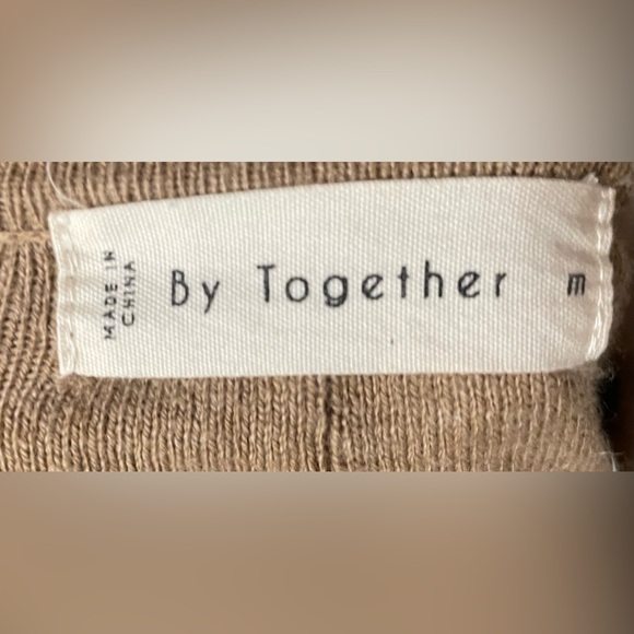 By Together Cashmere Blend Sweater Dress - Taupe - Medium - Picture 6 of 7
